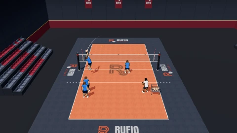 Outside hitting lines on the 3D court