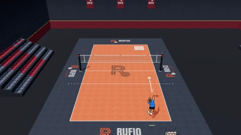Jump serve build-up on the 3D court