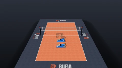 Plank hold on the 3D court