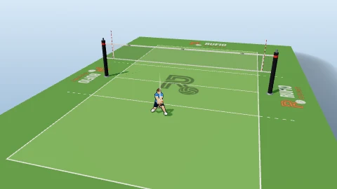 Pass to yourself on the 3D court