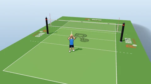High-low self-sets on the 3D court