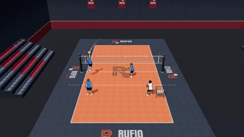 Hit, tip, roll on the 3D court
