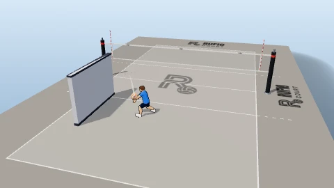 Wall passing on the 3D court