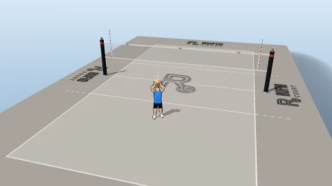 Toss and catch in your window on the 3D court