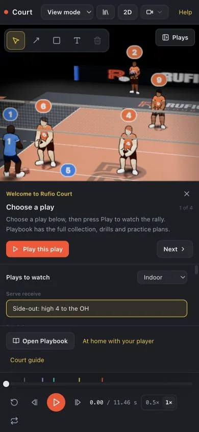 On a phone, the introduction and play choices sit above playback.